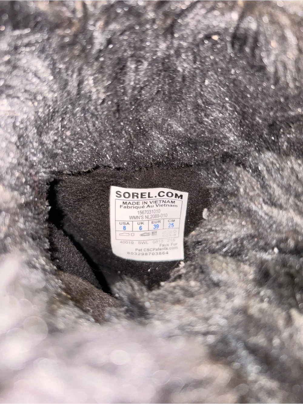 Sorel Black Faux-Fur Lace-Up Winter Boots